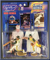 Reggie Jackson / Catfish Hunter from Starting Lineup - Baseball - Classic Doubles - 1998 manufactured by Kenner [Front]