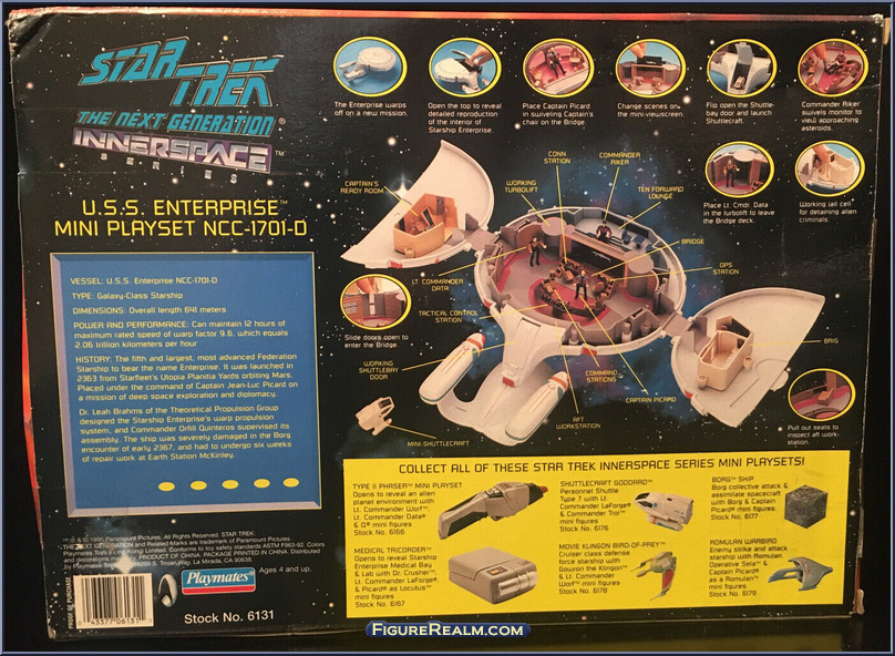 U.S.S. Enterprise NCC-1701-D - Star Trek - Innerspace - Mini Playsets ...