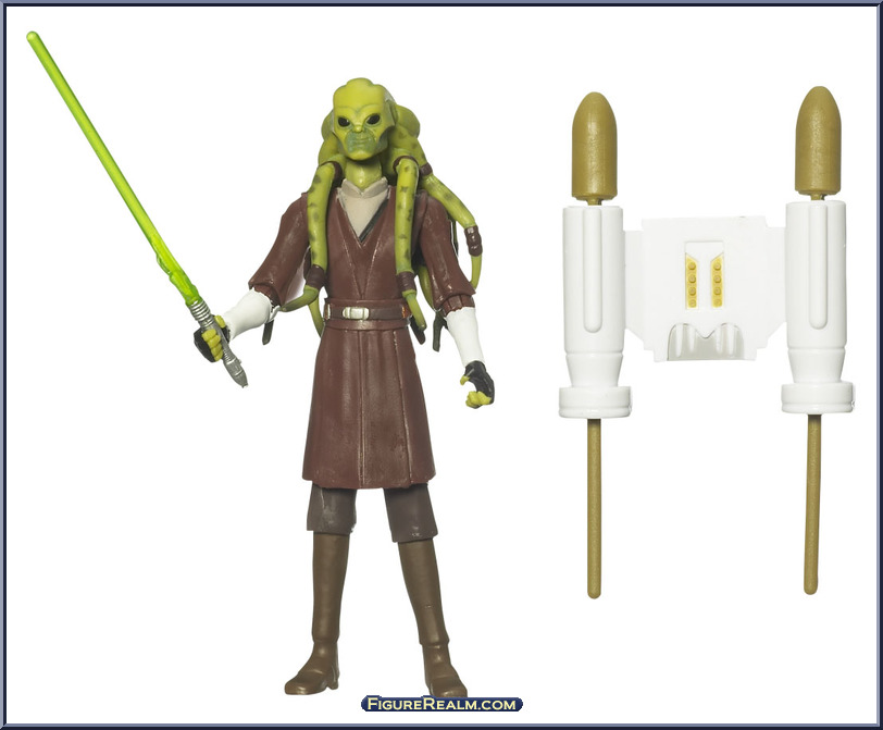 Kit Fisto - Star Wars - Clone Wars (2008) - White / Red Cards - Hasbro Action  Figure