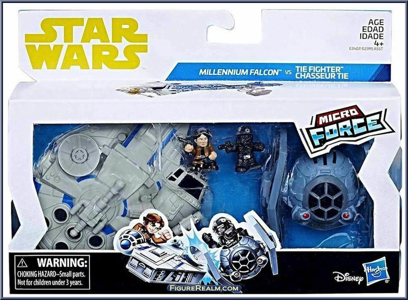 Millennium Falcon vs TIE Fighter - Star Wars - Micro Force - Vehicles ...