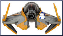 Anakin Skywalker's Jedi Interceptor (Light Armor) from Star Wars - Micro Galaxy Squadron - Series 3 manufactured by Jazwares [Loose]