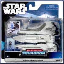 Bo Katan's Gauntlet Fighter (Starfighter Class) from Star Wars - Micro Galaxy Squadron - Series 2 manufactured by Jazwares [Front]