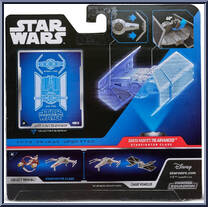 Darth Vader's Tie Advanced (Starfighter Class) from Star Wars - Micro Galaxy Squadron - Series 1 manufactured by Jazwares [Back]
