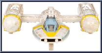 Gold Leader's Y-Wing (Starfighter Class) from Star Wars - Micro Galaxy Squadron - Series 4 manufactured by Jazwares [Loose]