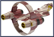 Obi-Wan's Jedi Starfighter (Starfighter Class) from Star Wars - Micro Galaxy Squadron - Series 1 manufactured by Jazwares [Loose]