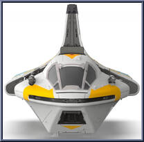 Phantom II (Starfighter Class) from Star Wars - Micro Galaxy Squadron - Series 8 manufactured by Jazwares [Loose]