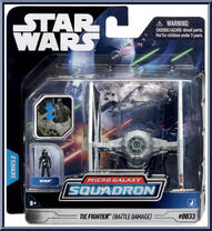 Tie Fighter (Battle Damage) (Light Armor) from Star Wars - Micro Galaxy Squadron - Series 2 manufactured by Jazwares [Front]