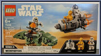 Escape Pod vs. Dewback Microfighters from Star Wars - Original Trilogy - Microfighters manufactured by Lego [Front]