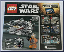 X-wing Starfighter from Star Wars - Original Trilogy - Microfighters manufactured by Lego [Back]