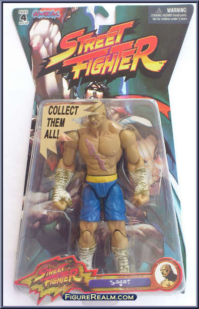 Sagat (Player 1) - Street Fighter - Basic Series - Jazwares Action Figure