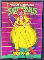 April O' Neil (Wacky Weapons) [Reissue] from Teenage Mutant Ninja Turtles - 1994 - Basic Figures (with Cards) manufactured by Playmates [Card]