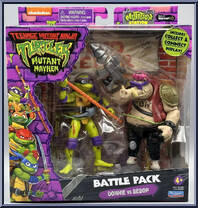 Donnie vs Bebop from Teenage Mutant Ninja Turtles - Mutant Mayhem - Battle Packs manufactured by Playmates [Front]