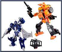 Sandstorm vs Slugslinger from Transformers - Age of the Primes - Wreck 'N Doom Collection manufactured by Hasbro [Loose]