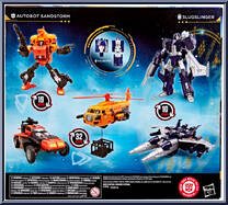 Sandstorm vs Slugslinger from Transformers - Age of the Primes - Wreck 'N Doom Collection manufactured by Hasbro [Back]