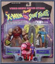 Juggernaut vs. Chun Li from Video Game Super Stars Presents - X-Men vs. Street Fighter - Series 2 manufactured by Toy Biz [Front]
