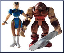 Juggernaut vs. Chun Li from Video Game Super Stars Presents - X-Men vs. Street Fighter - Series 2 manufactured by Toy Biz [Loose]