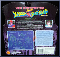 Magneto vs. Ryu from Video Game Super Stars Presents - X-Men vs. Street Fighter - Series 1 manufactured by Toy Biz [Back]