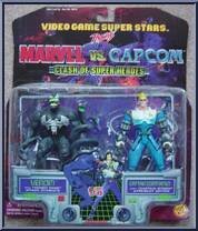 Venom vs. Captain Commando from Video Game Super Stars Presents - Marvel vs Capcom manufactured by Toy Biz [Front]