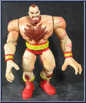 Rogue vs. Zangief from Video Game Super Stars Presents - X-Men vs. Street Fighter - Series 2 manufactured by Toy Biz [Loose]