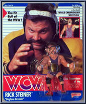 Rick Steiner "Dogface Gremlin" (Purple Singlet) from WCW - Series 1 - Released in US manufactured by Galoob [Front]