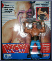 Sting "The Stinger" (Blue Pants) from WCW - Series 1 - Released in US manufactured by Galoob [Front]