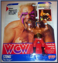 Sting "The Stinger" (Orange Pants) from WCW - Series 2 - Released in UK manufactured by Galoob [Front]
