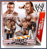 C.M. Punk vs. Triple H from WWE Battle Packs - Series 18 manufactured by Mattel [Front]