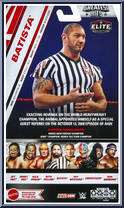 Batista (Referee) from WWE Elite Collection - Greatest Hits - 2024 manufactured by Mattel [Back]