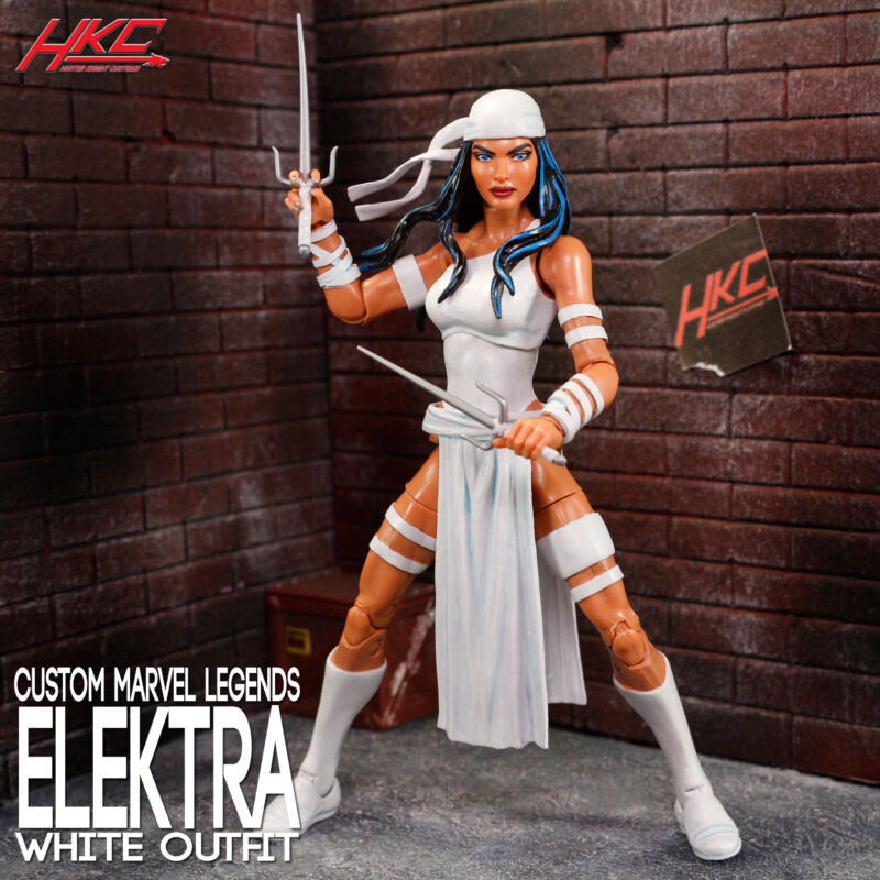 Elektra Natchios (White outfit) (Marvel Legends) Custom Action Figure