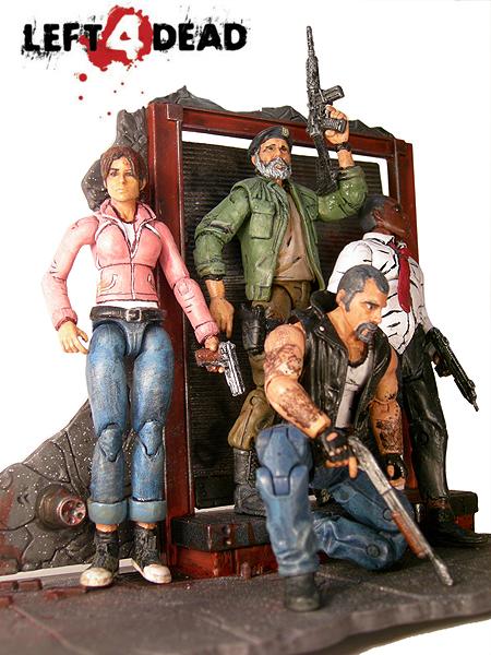 Survivors & Zombie with Playset (Left 4 Dead) Custom Action Figure