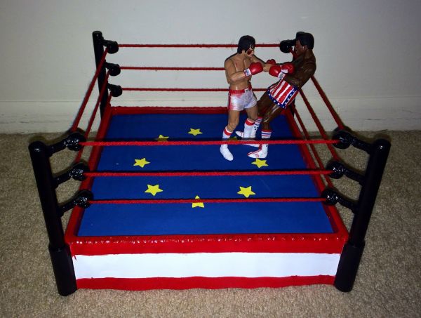 Rocky Vs Apollo Boxing Ring (Rocky) Custom Diorama / Playset