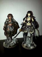 Skyrim Dovahkiin and Follower (Revoltech) Custom Action Figure