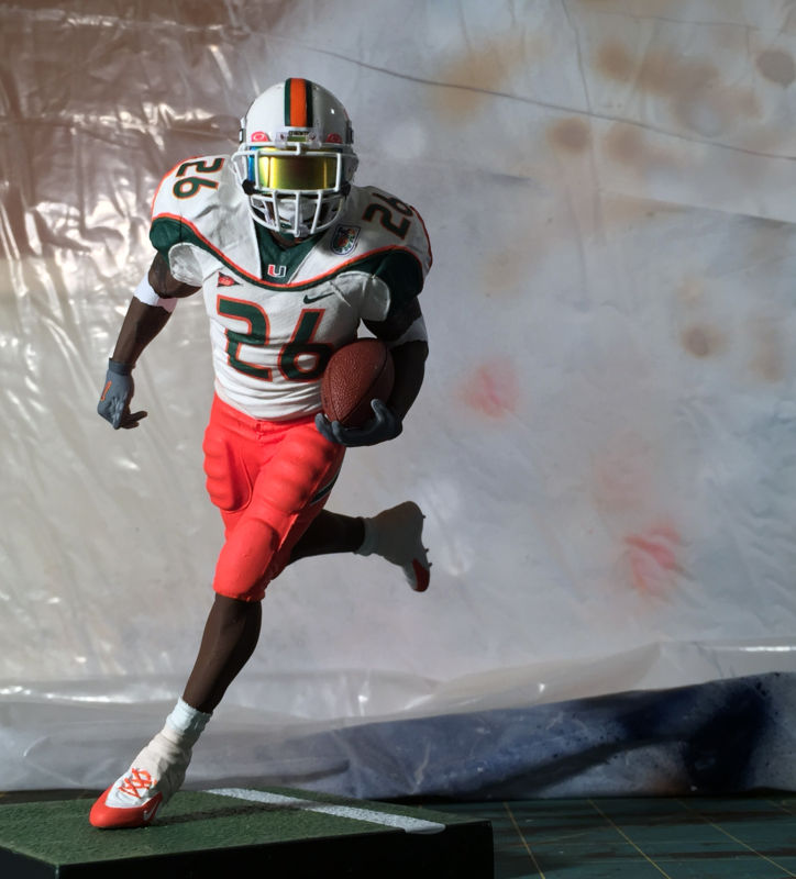 SEAN TAYLOR MIAMI HURRICANES #26 College ORANGE Throwback SEWN