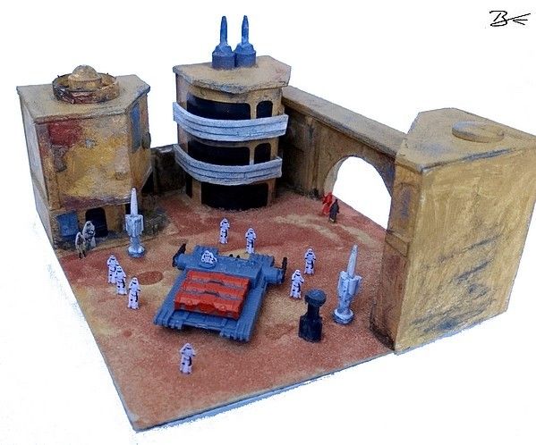 Jedha City Combat Scratch Built Diorama Star Wars Custom Diorama Playset